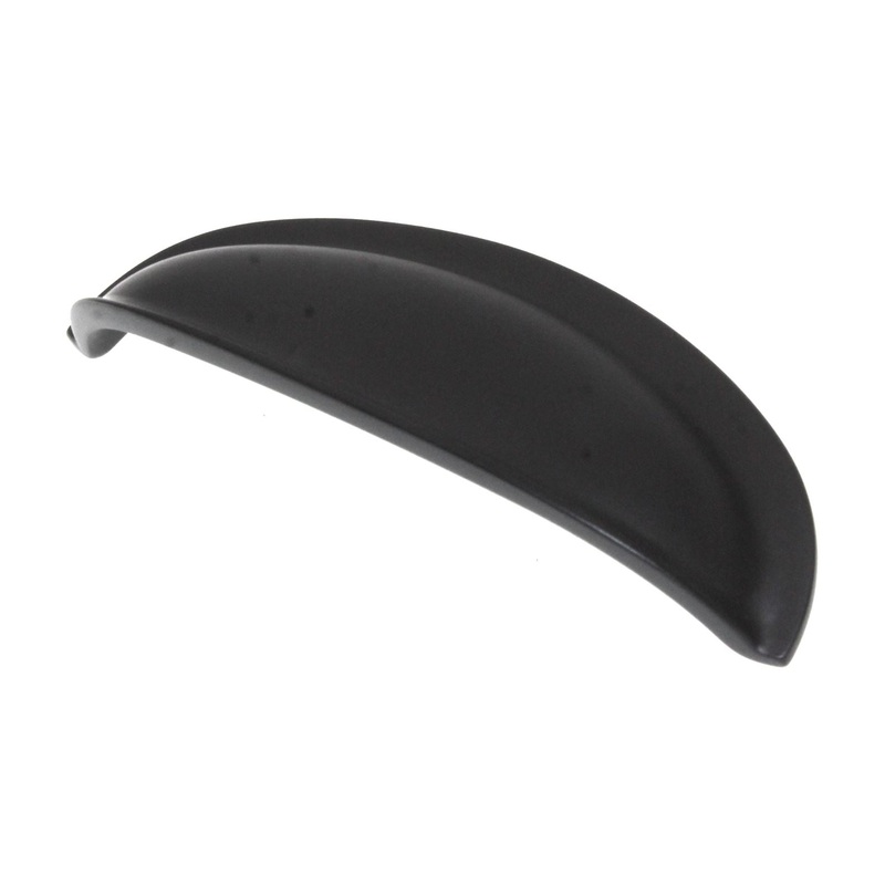 Top Knobs Somerset Cup Pull Drawer Cup Pull 3 Ctr Flat Black M362
