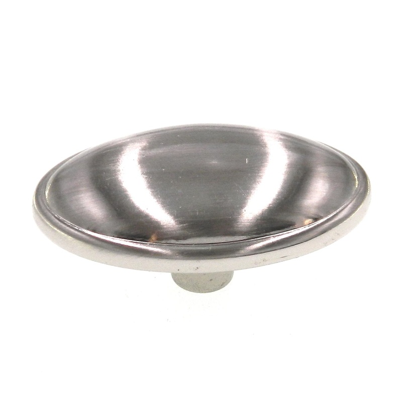 Amerock Allison Brushed Chrome 1 11/16 Oval Single Edge Cabinet Knob 14408SCH