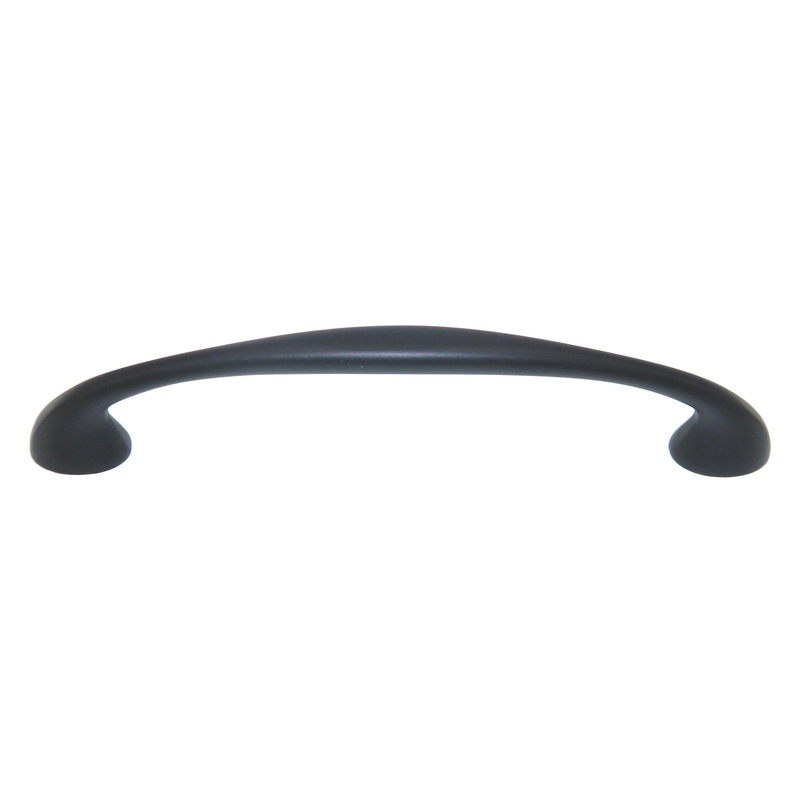 Amerock Basic Metals Flat Black 3 3/4 (96mm) Ctr. Cabinet Pull Handle BP4479-FB
