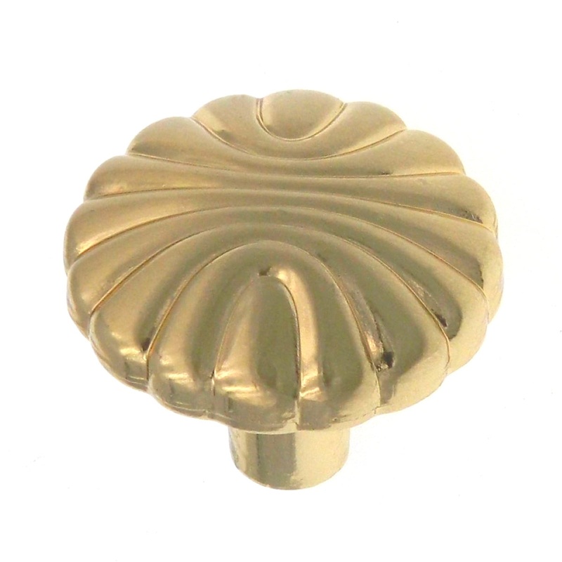 Amerock BP1337-O74 Sterling Brass 1 1/4 Shell Knob Pulls Natural Elegance