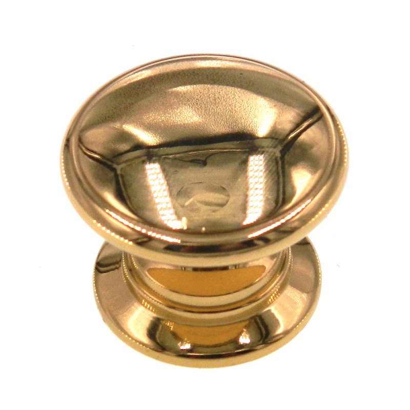 Amerock BP1466-3 Solid Polished Brass 1 1/4 Cabinet Knob Pull Hint of Heritage
