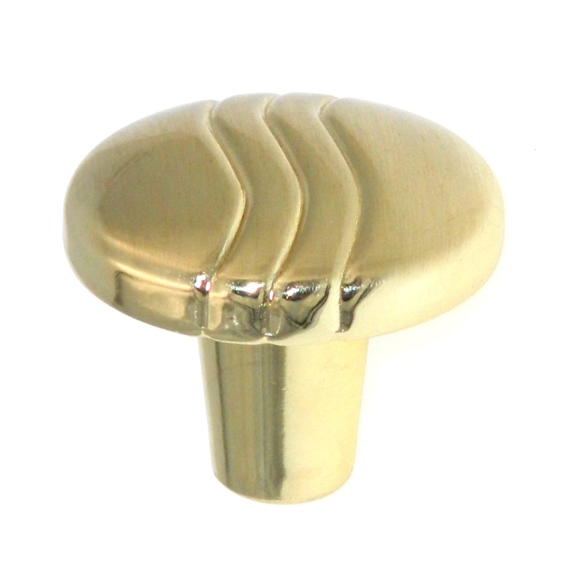 Amerock BP1827-O74 Sterling Brass 1 1/4 Round Cabinet Knob Pull Design Details