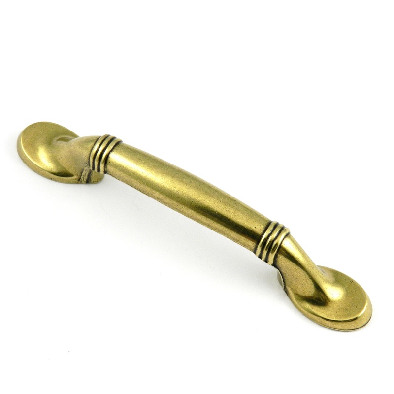 Amerock Brass and Sterling BP1300-O77 Burnished Brass 3cc Cabinet Handle Pull