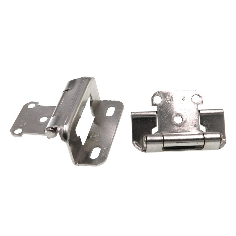 Amerock Bright Nickel Partial Wrap Hinges 1/2 Overlay Self-Closing BP7550-14
