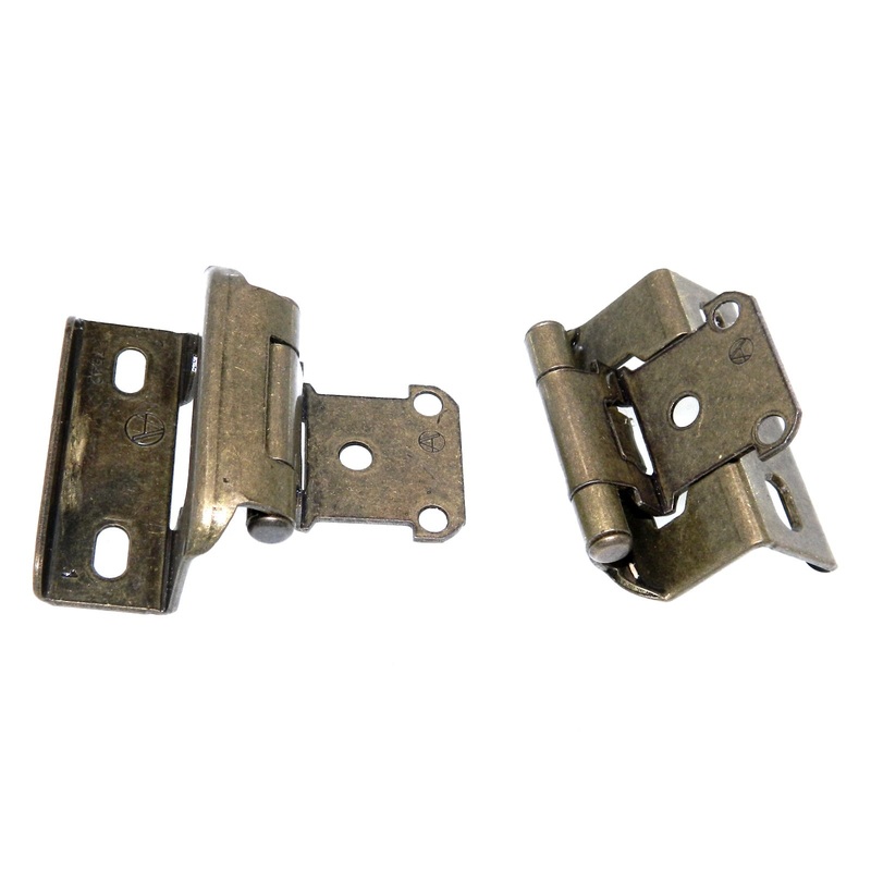 Amerock Burnished Brass Full Wrap Hinges 1/2 Overlay Self-Closing BP7542-BB