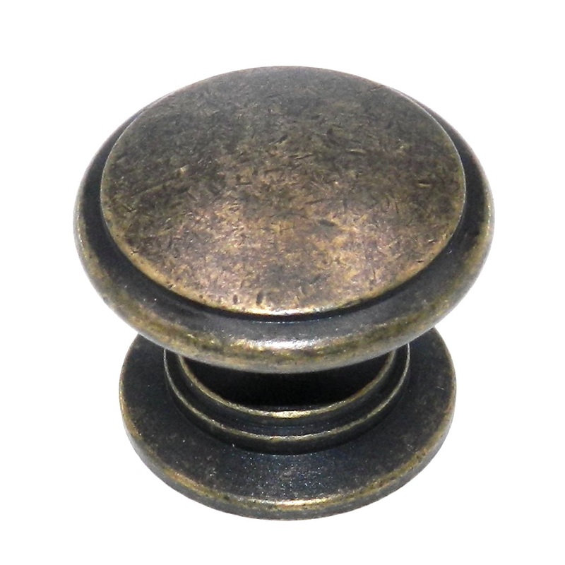 Amerock Hint of Heritage Weathered Brass 1 1/4 Round Cabinet Knob BP1466-R2