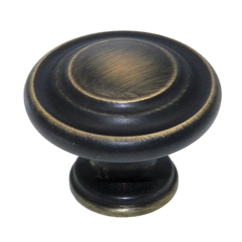 Amerock Inspirations Roman Bronze 1 3/8 Round Disc Cabinet Knob BP1586-RB