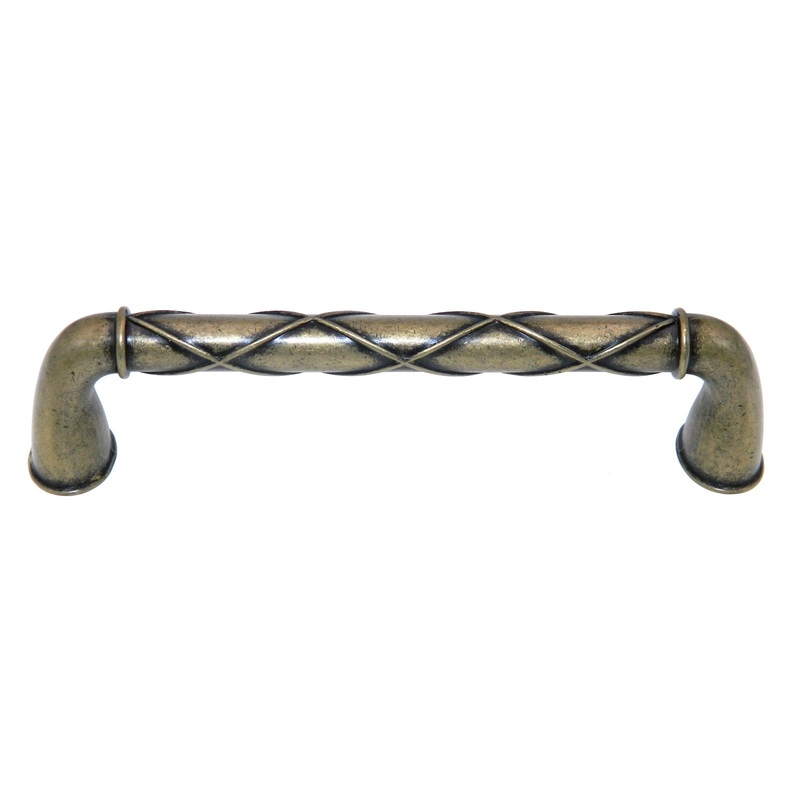 Amerock Lattice Distressed Brass 5 (128mm) Ctr. Cabinet Handle BP55422-DBS