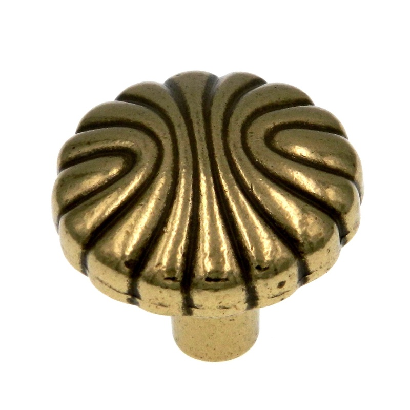 Amerock Natural Elegance Burnished Brass 1 7/32 Round Cabinet Knob BP1337-O77