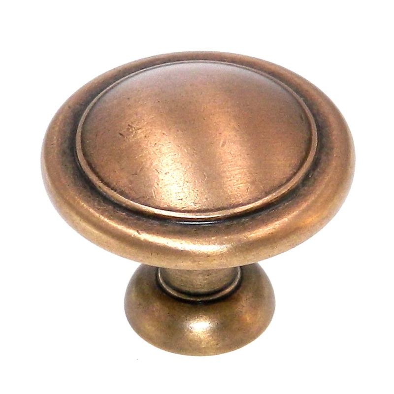 Amerock Reflections Gilded Bronze 1 1/4 Round Disc Cabinet Knob BP1387-GB