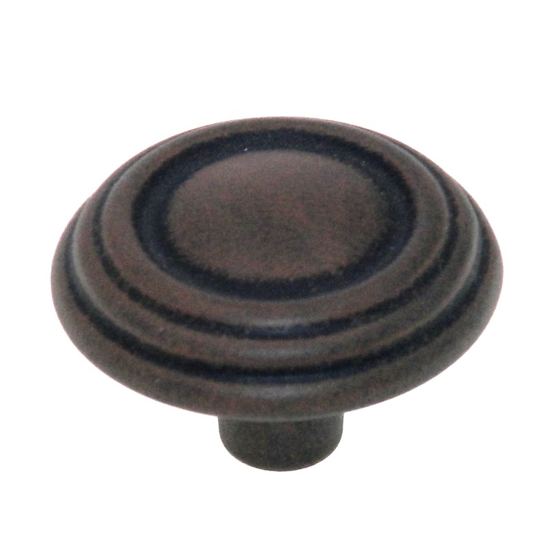 Amerock Sterling Traditions Antique Rust 1 1/4 Round Cabinet Knob BP1307-ART