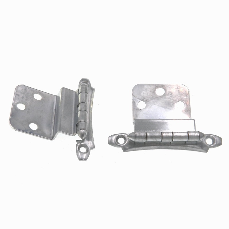 Pair of Amerock Brushed Chrome 3/8 Inset Hinges Non Self-Closing BP7538-26D