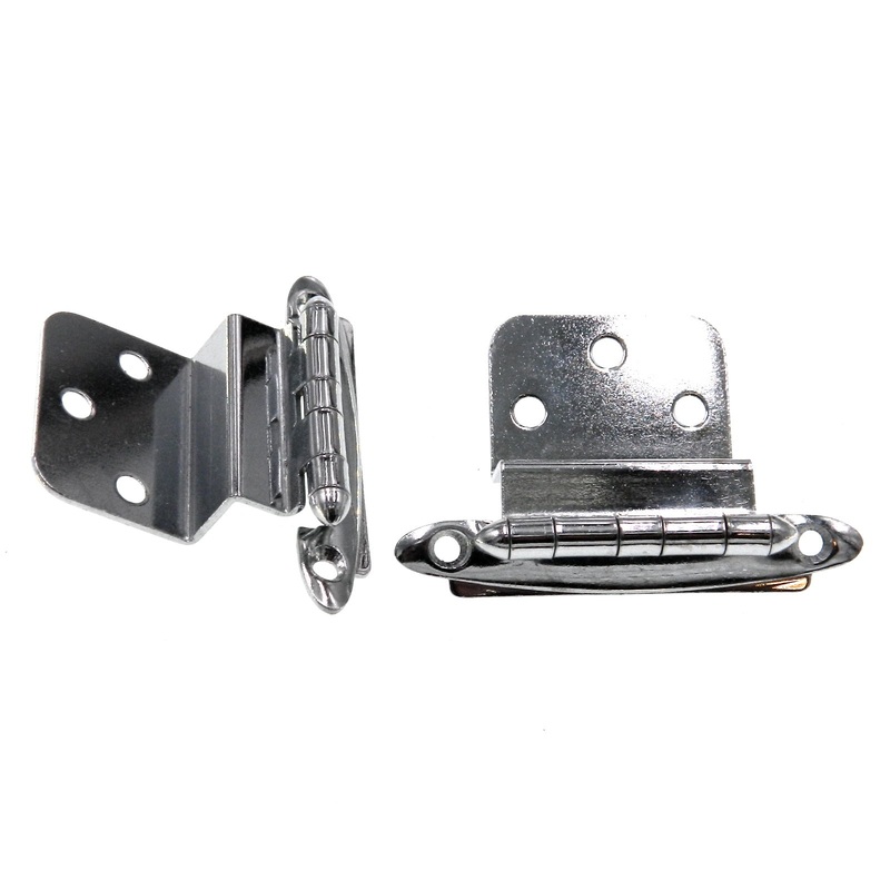 Pair of Amerock Polished Chrome 1/2 Inset Hinges Non Self-Closing BP7612-26