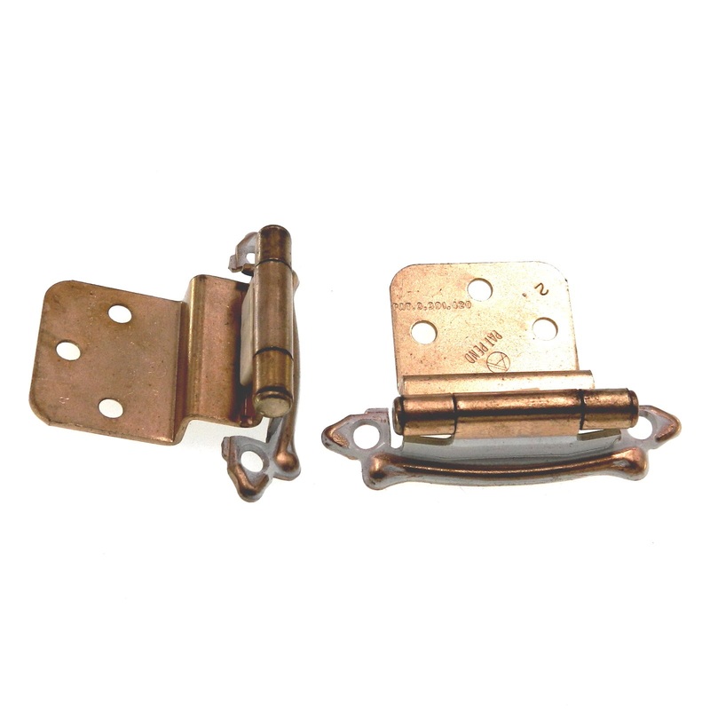 Pair of Amerock Regency White 3/8 Inset Hinges Self-Closing BP7328-RW