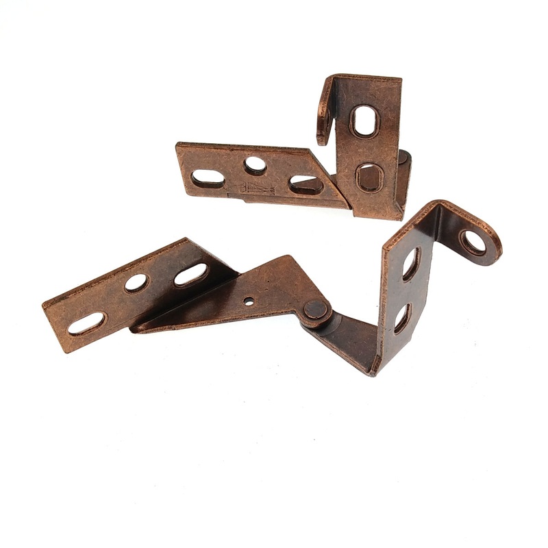 Pair Washington Cellini Copper Knife-Pivot Pin Hinges, Top, Bottom Mount 1031-CC