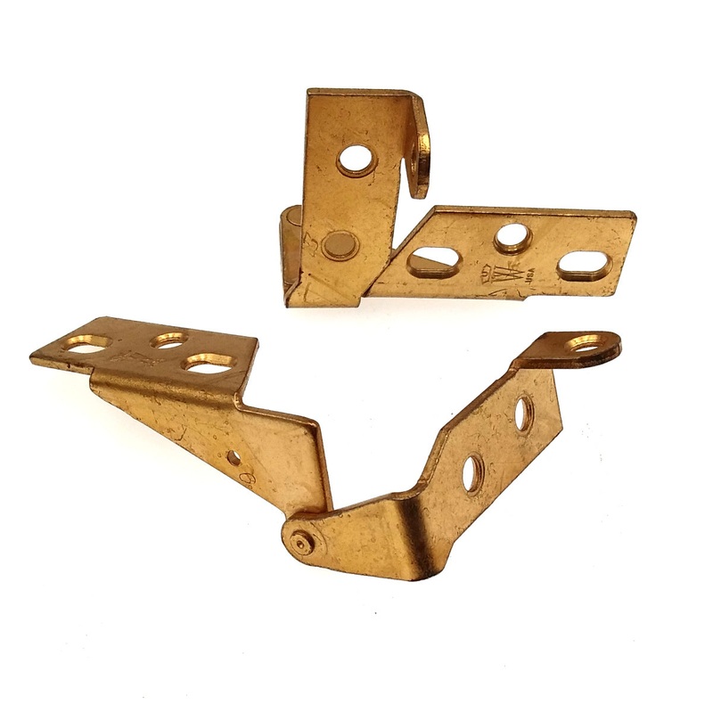 Pair Washington Satin Bronze Knife-Pivot Pin Hinges, Top, Bottom Mount 1031-10