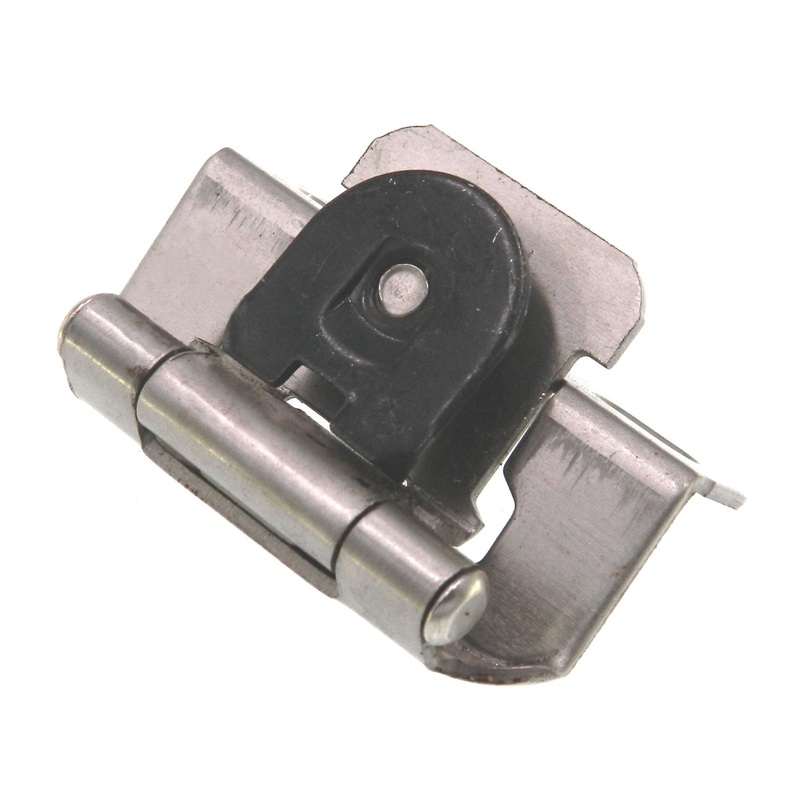 Single Demountable Cabinet Hinge 1/2 Overlay, Sterling Nickel CM8719-G9
