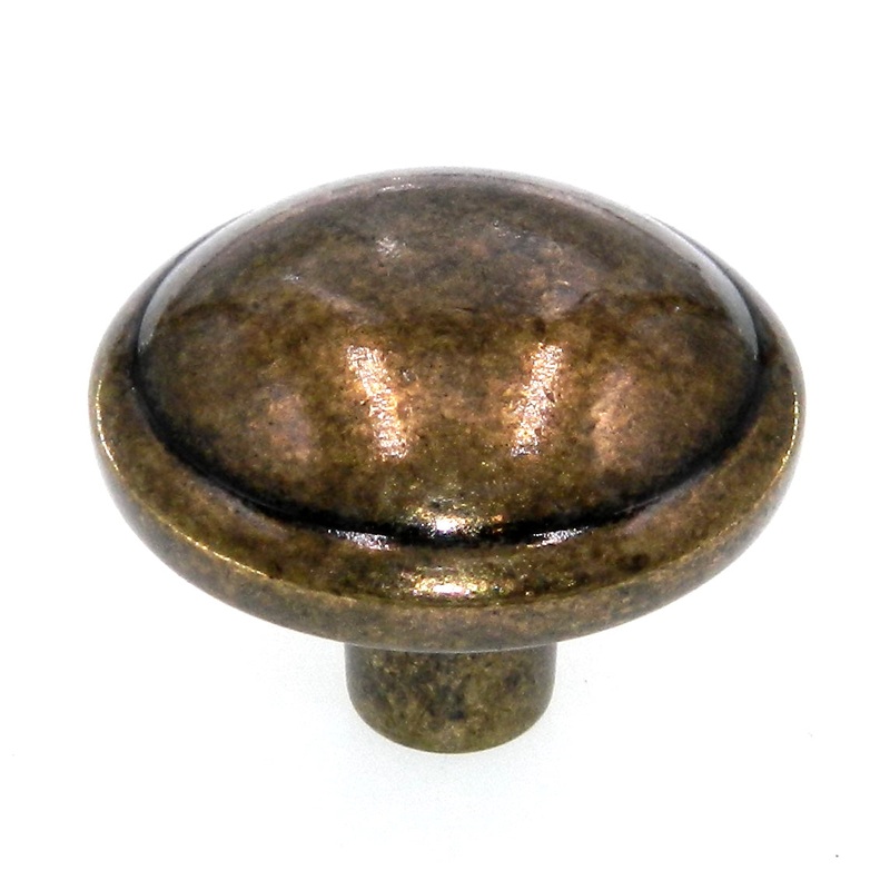 Amerock Allison Burnished Brass 1 1/4 Round Mushroom Cabinet Knob BP53000-BB