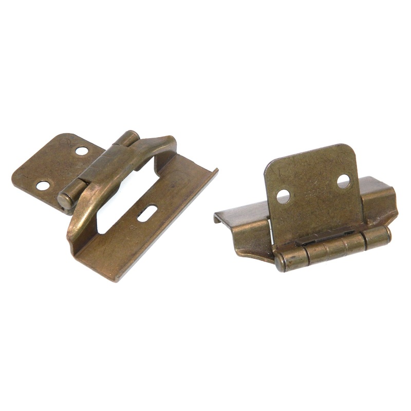 Amerock Burnished Brass Full Wrap Hinges 1/4 Overlay Self-Closing BP7567B-BB