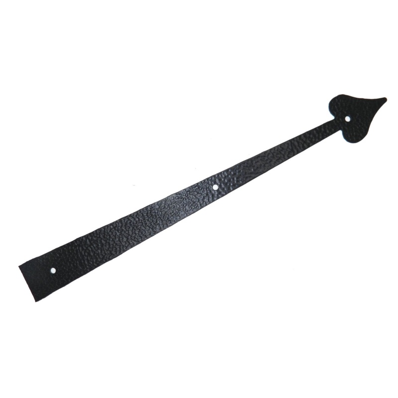 Amerock Colonial Black 14 Dummy Hinge Strap Hammered Heart Spade Tip BP1408-CB