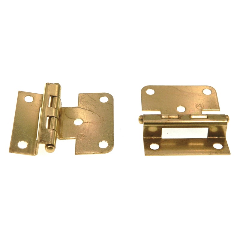 Amerock Polished Brass Part. Wrap Hinges 1/4 Overlay Non Self-Closing BP70382-3
