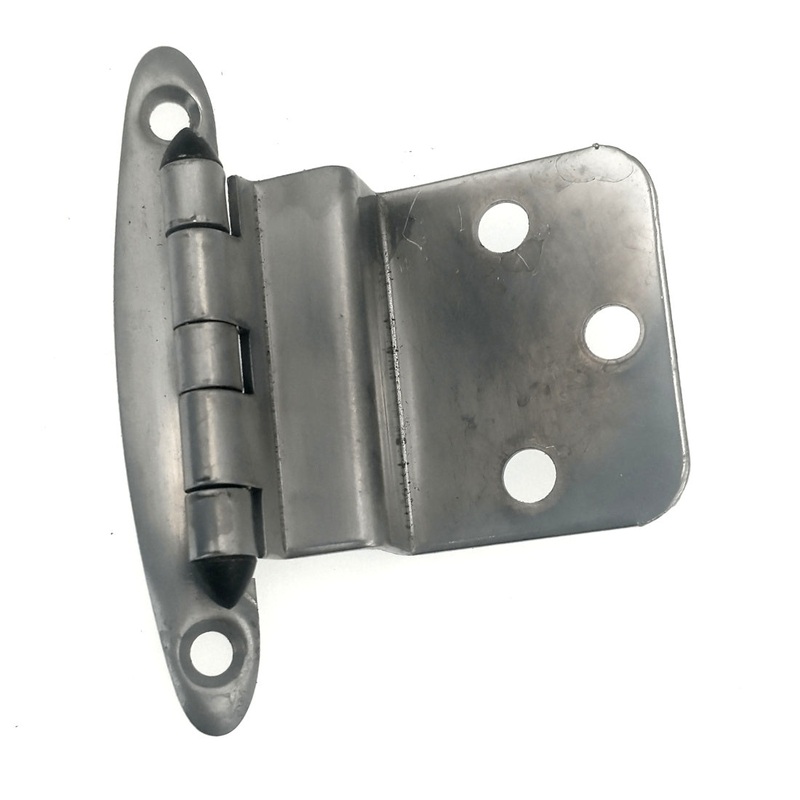 Pair of Amerock Chrome, Black 3/8 Inset Hinges Non Self-Closing BP7636-C