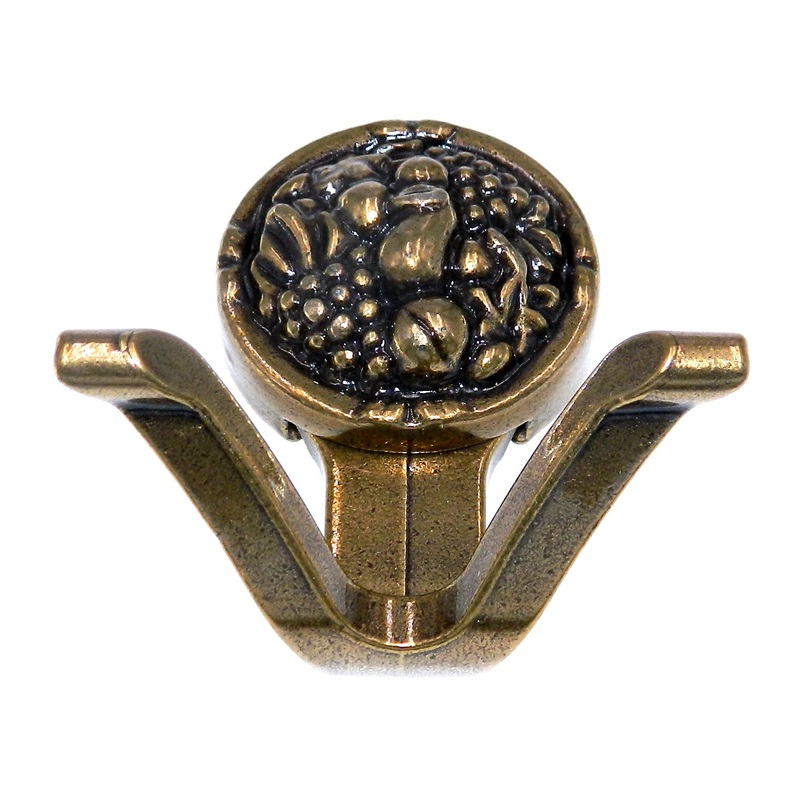 Pair of Amerock Natural Elegance 2 Wall-Mounted Hook Burnished Brass BP1375-O77