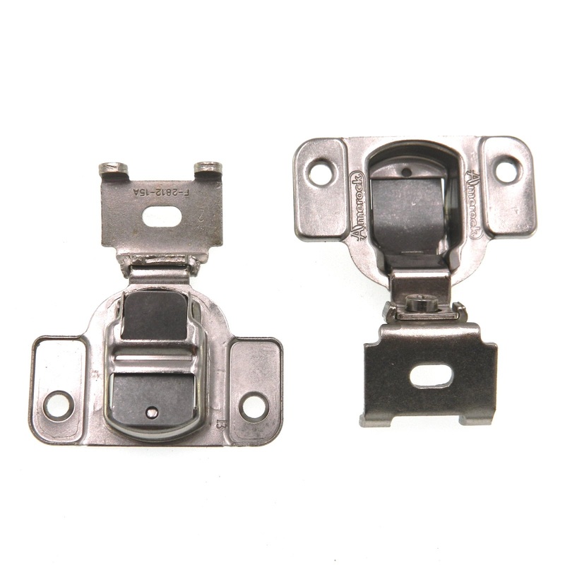 Pair of Amerock Nickel 105 deg. 1 1/4 Overlay Concealed Cup Hinges BP2811C13-14