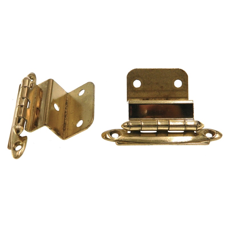 Pair of Amerock Polished Brass 5/8 Inset Hinges Non Self-Closing BP7658-3