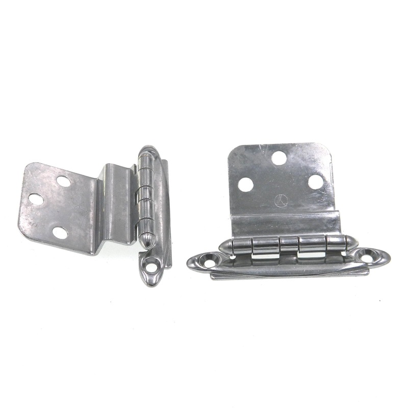Pair of Amerock Polished Chrome 3/8 Inset Hinges Non Self-Closing BP7638-26