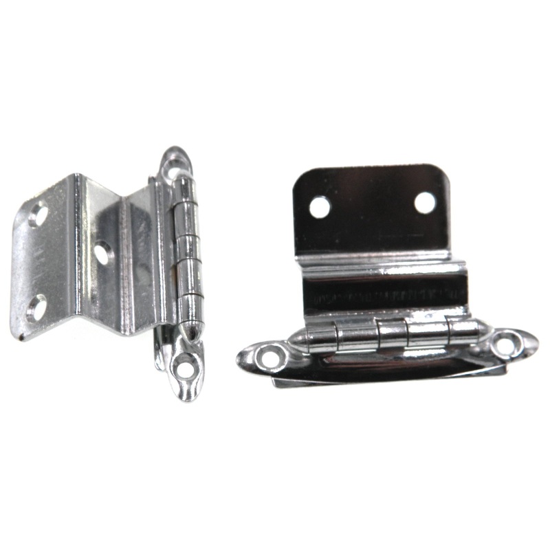 Pair of Amerock Polished Chrome 5/8 Inset Hinges Non Self-Closing BP7658-26