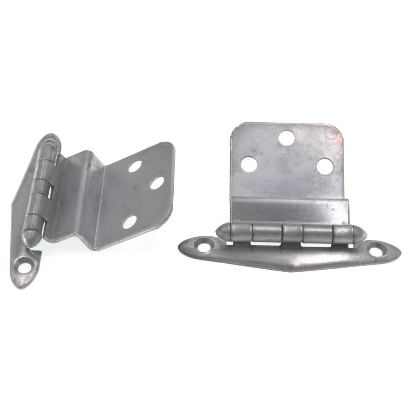 Pair of Amerock Satin Chrome 3/8 Inset Hinges Non Self-Closing BP7675-26D