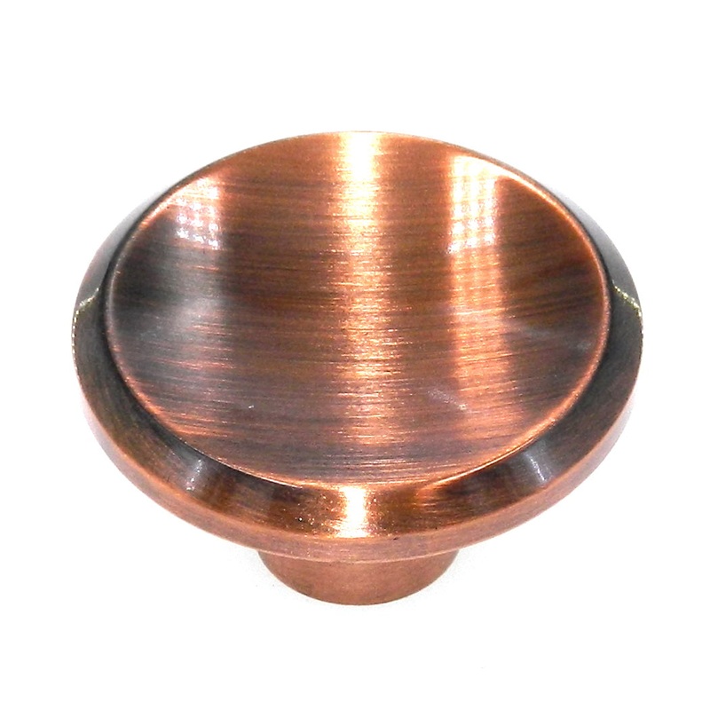 Vintage Washington Bevel-Edge Cellini Copper 1 1/2 Round Cabinet Knob 951R-CC
