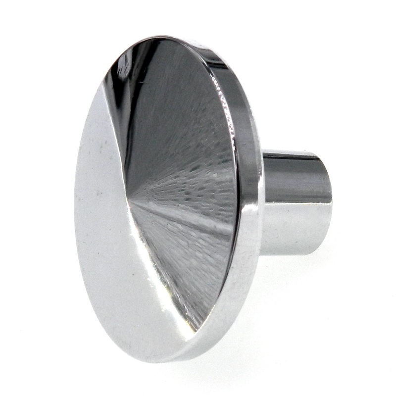 Vintage Washington Conical Polished Chrome 1 3/4 Round Cabinet Knob 942R-26