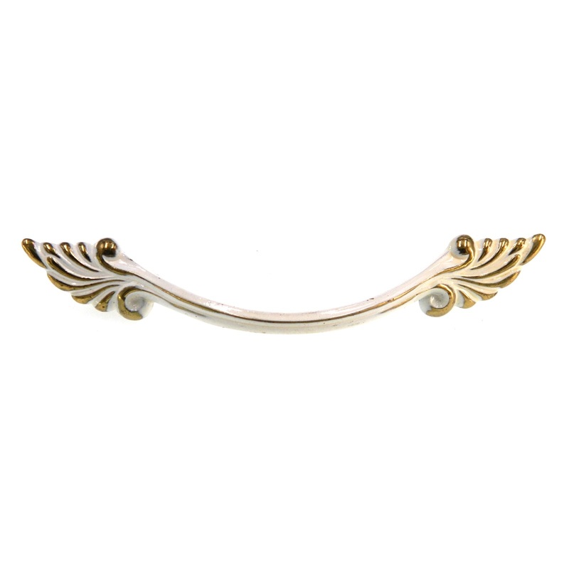 Vintage Washington Provincial Antique White 3 Ctr. Cabinet Handle 180R-WB