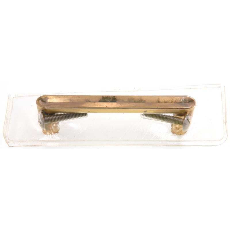 Vintage Washington Stellar Polished Brass 3 Ctr. Cabinet Bar Pull Handle 1371-3