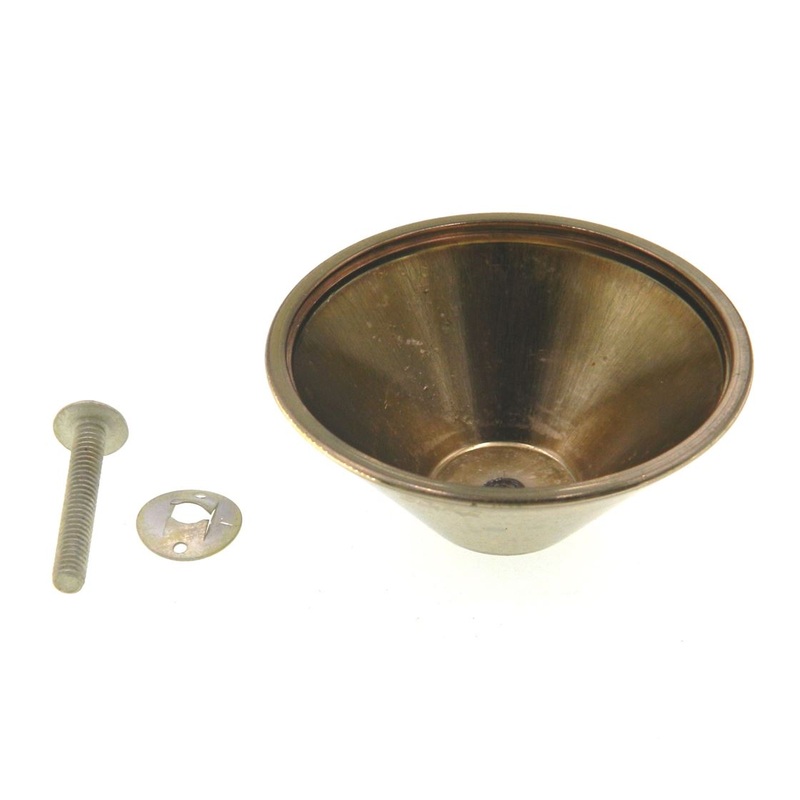 Vintage Washington Tempo Polished Brass 2 Round Cabinet Knob Cone 1222-US3