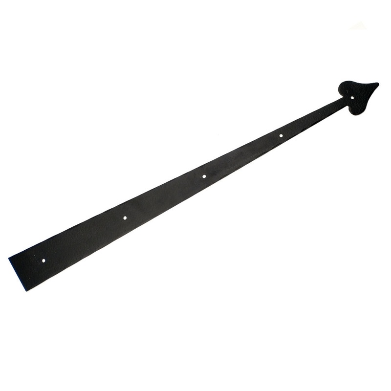 Amerock Colonial Black 22 Dummy Hinge Strap Hammered Heart Spade Tip BP1410-CB