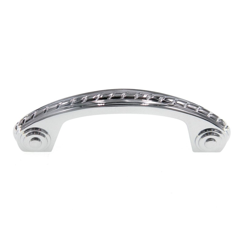 Amerock Heritage Polished Chrome 3 Ctr. Rope Cabinet Pull Handle BP53470-26