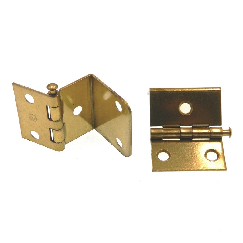 Amerock Merit Polished Brass Full Inset Hinge 3/4 Full Wrap Button Tip BP1540-3
