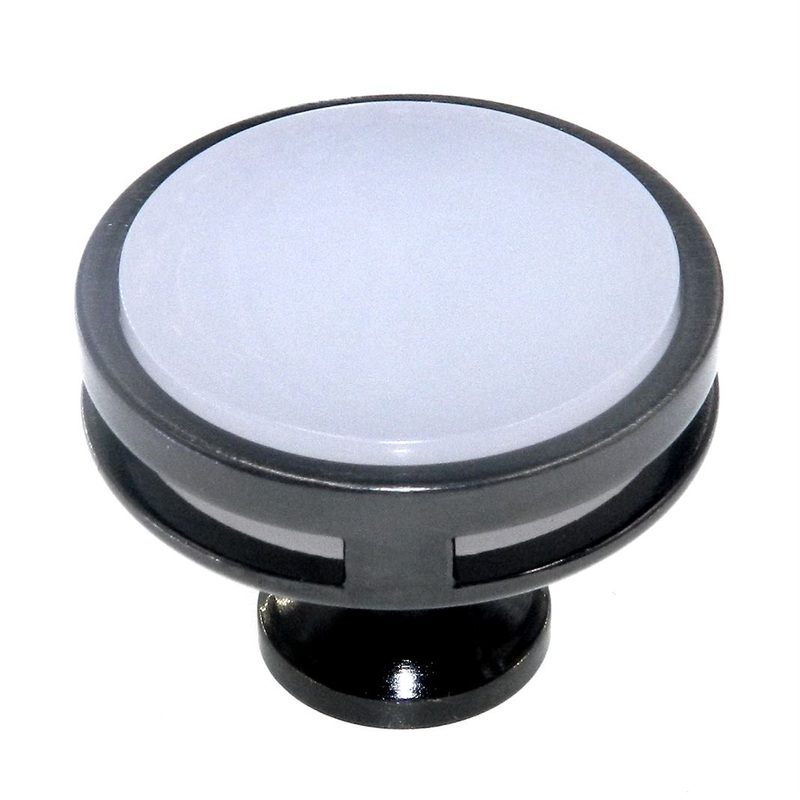 Amerock Oberon Gunmetal Frosted Acrylic 13/4 Cabinet Knob BP36609GMFA