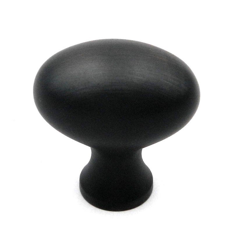Amerock Oil-Rubbed Bronze Solid Brass 1 1/4 Oval Cabinet Knob BP1443-ORB