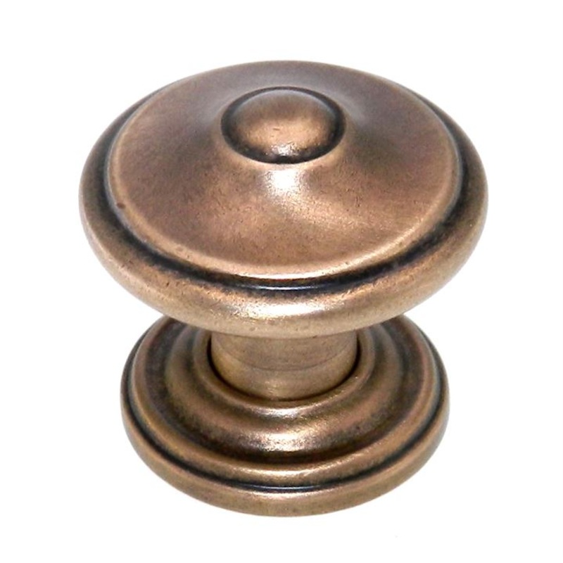 Amerock Revitalize Gilded Bronze 1 1/4 Cabinet Knob With Backplate BP55341-GB
