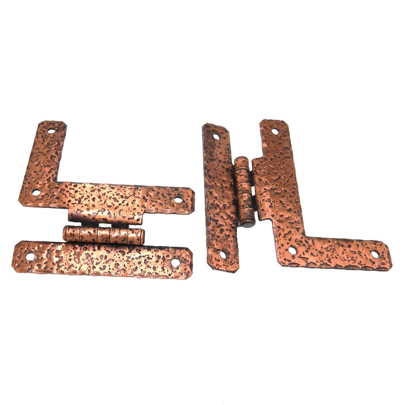 Pair Amerock Hammered Antique Copper 3/8 Offset HL Hinges A1656-AC