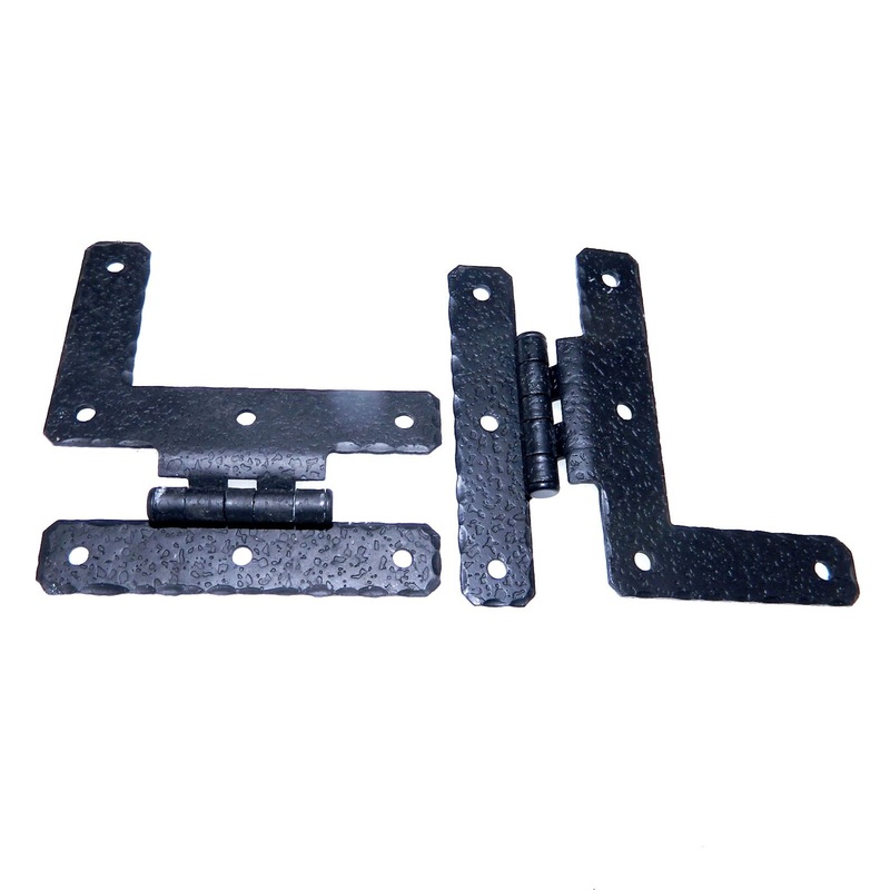 Pair Amerock Hammered Colonial Black 3/8 Offset HL Hinges A1656-CB