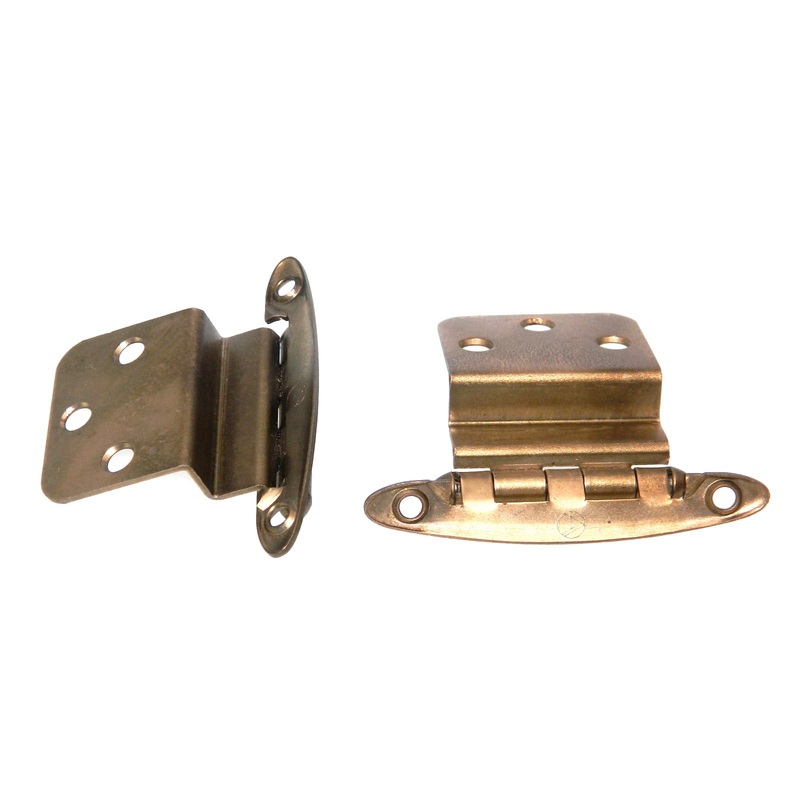 Pair Amerock Merit Dull Bronze 3/8 Inset Hinges Non Self-Closing BP1526-10