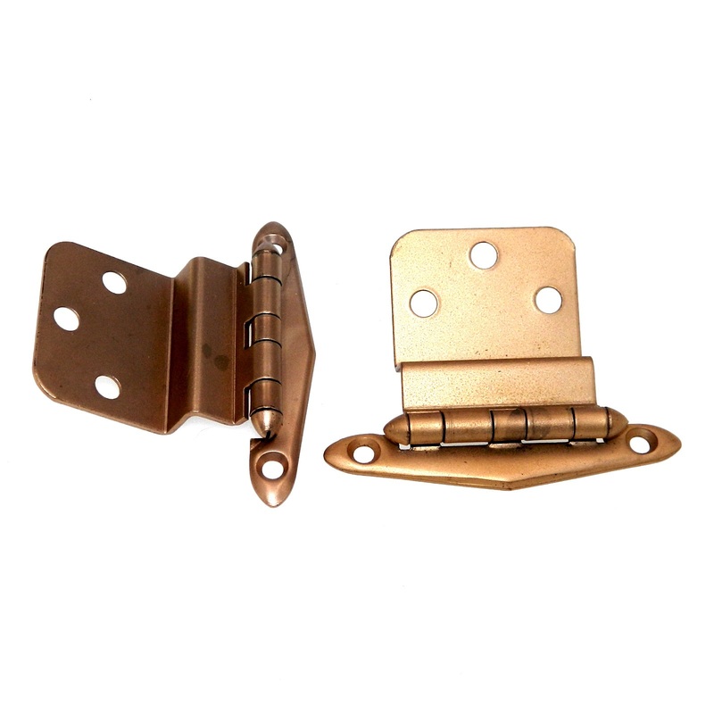 Pair Amerock Merit Dull Bronze 3/8 Inset Hinges Non Self-Closing BP1529-10