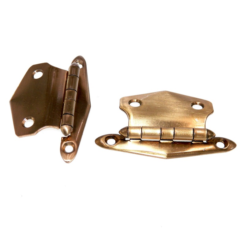 Pair Amerock Merit Dull Bronze 3/8 Offset Surface Cabinet Hinges BP1589-10