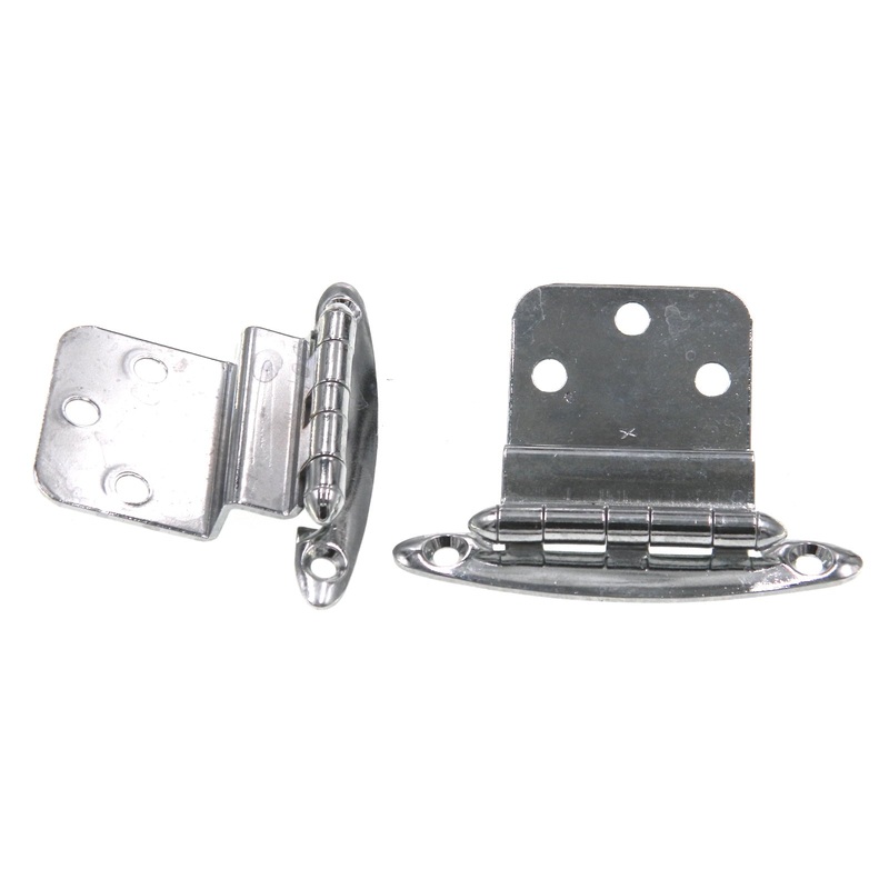 Pair Amerock Merit Polished Chrome 3/8 Inset Hinges Non Self-Closing BP1526-26