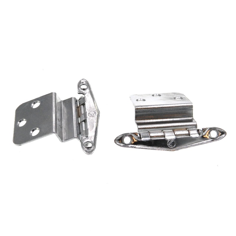Pair Amerock Merit Polished Chrome 3/8 Inset Hinges Non Self-Closing BP1529-26